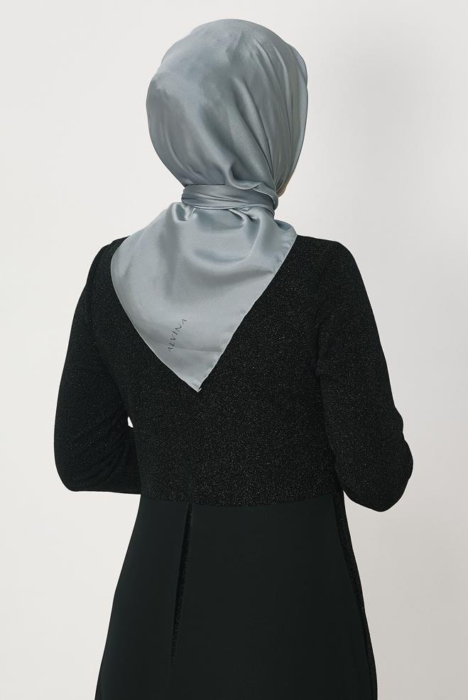 Hijab clothing GREY ALVINA SHIMMER SCARF 8658 - ALVİNA