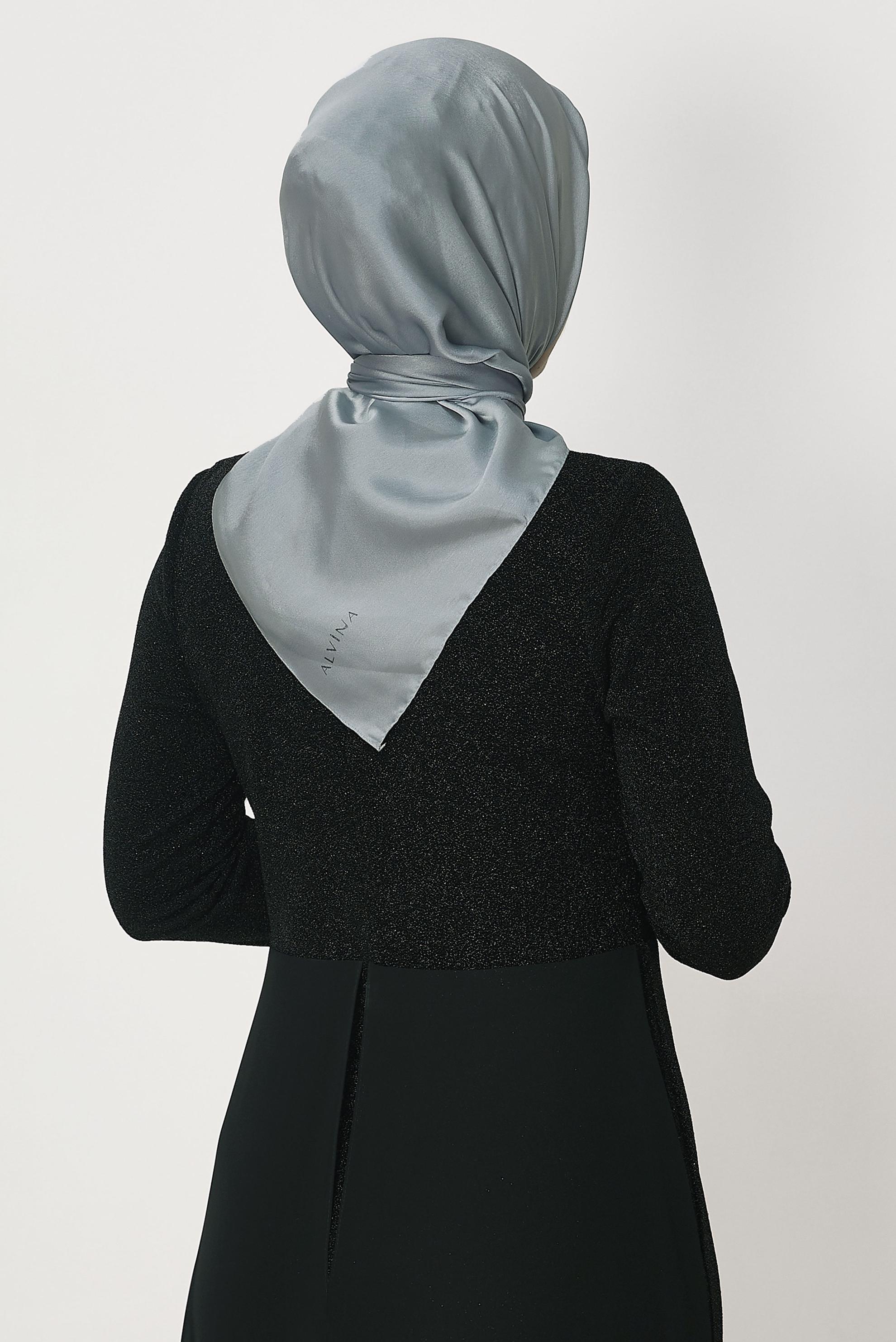 Hijab clothing GREY ALVINA SHIMMER SCARF 8658