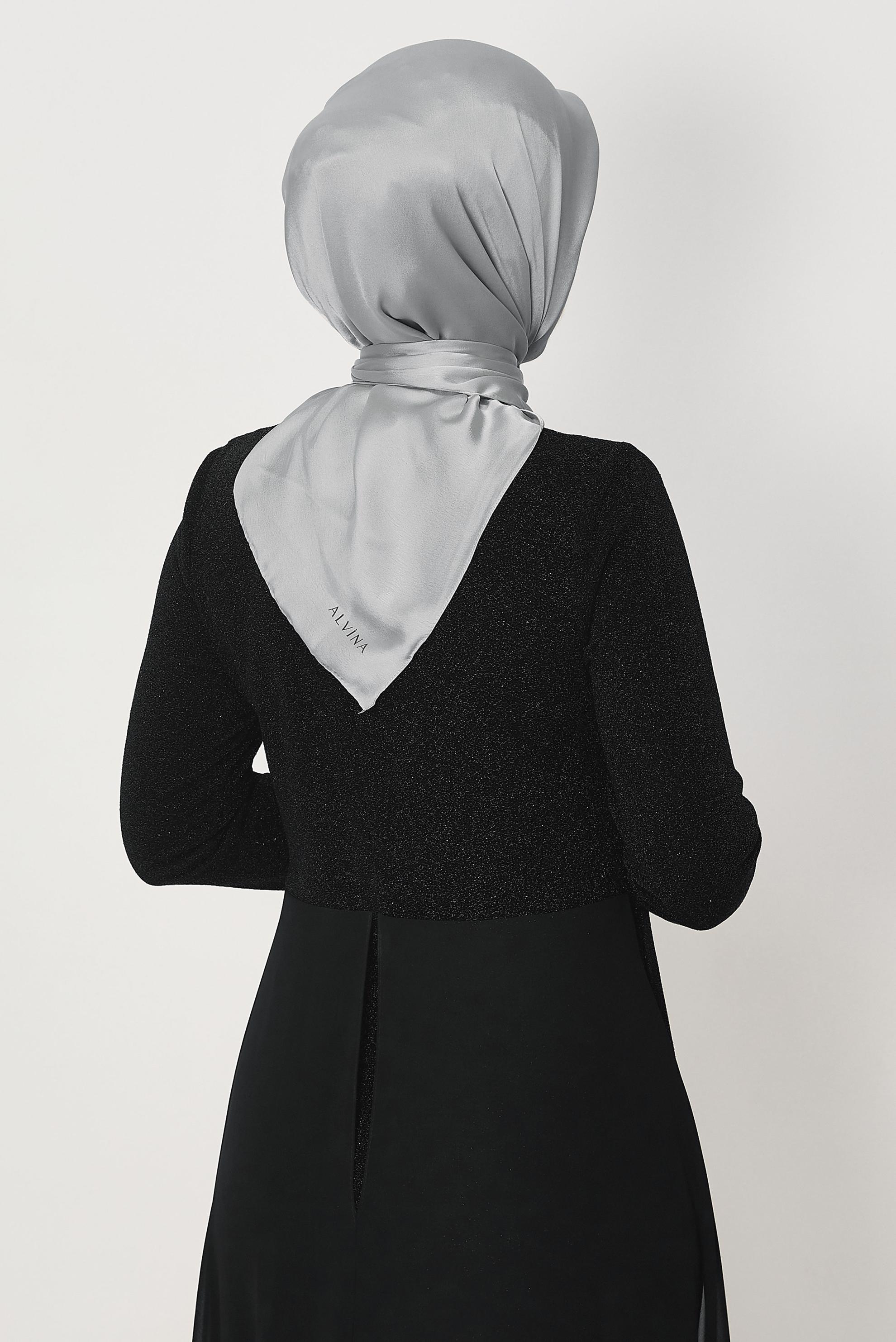 Hijab clothing SILVER ALVINA SHIMMER SCARF 8658