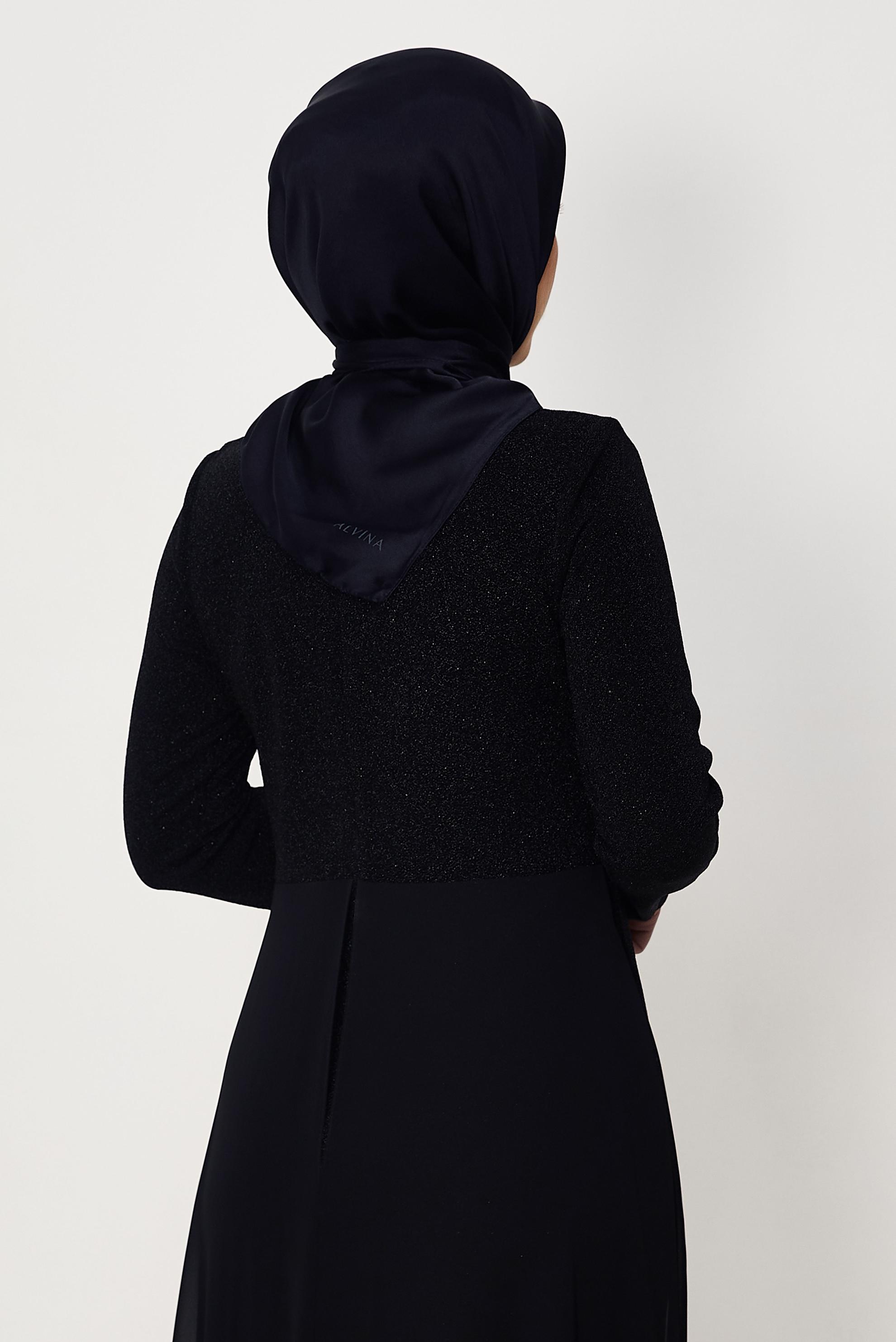 Hijab clothing NAVY BLUE ALVINA SHIMMER SCARF 8658
