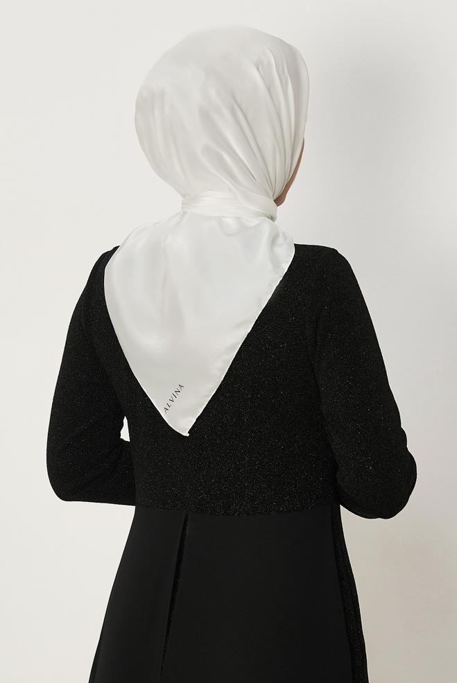 Hijab clothing WHITE ALVINA SHIMMER SCARF 8658 - ALVİNA