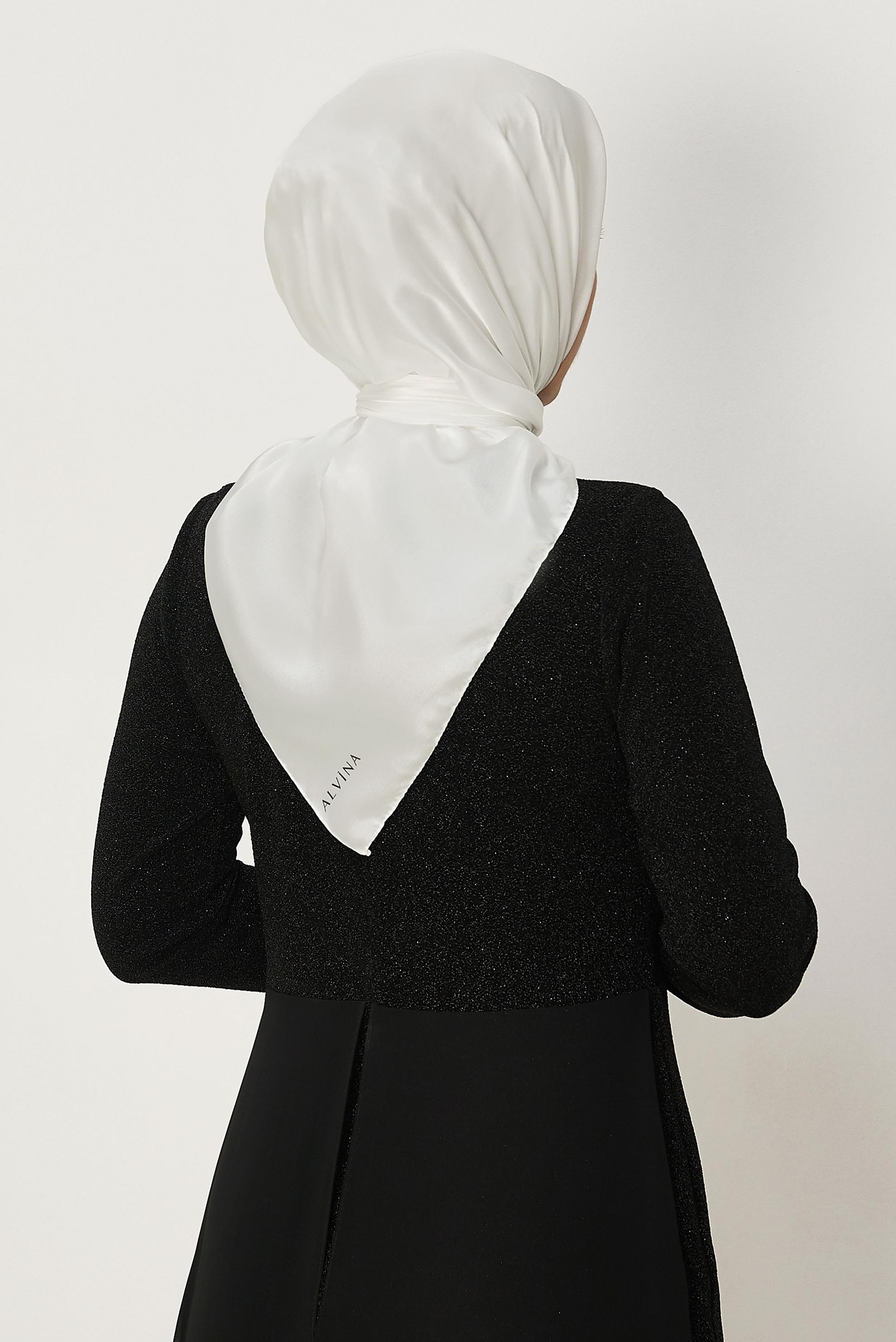 Hijab clothing WHITE ALVINA SHIMMER SCARF 8658