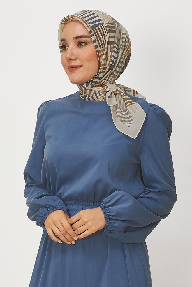 Hijab clothing BROWN ALVINA PATTERNED ALLURE SCARF 8663 - ALVİNA