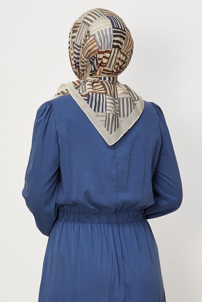 Hijab clothing BROWN ALVINA PATTERNED ALLURE SCARF 8663 - ALVİNA