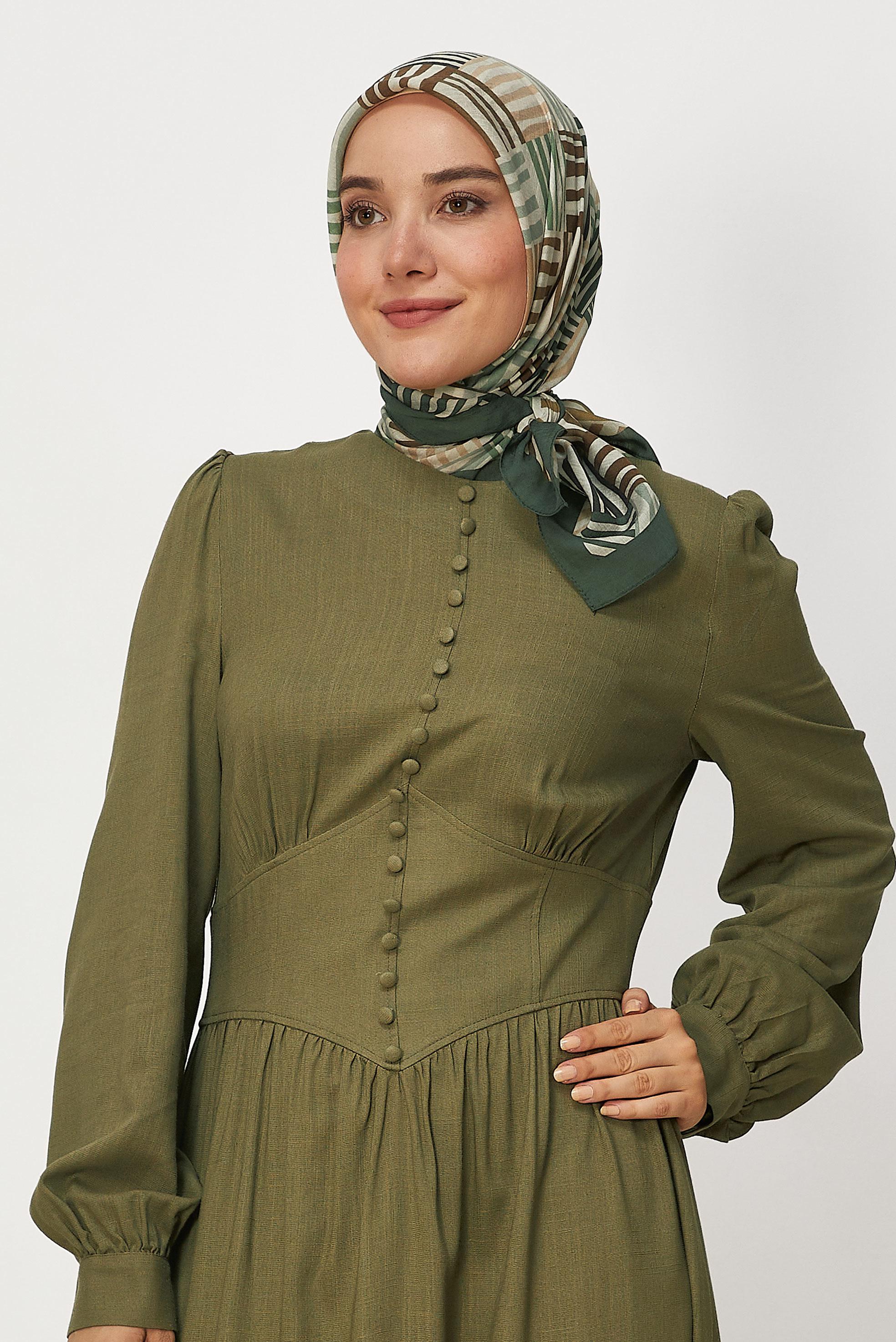 Hijab clothing KHAKI ALVINA PATTERNED ALLURE SCARF 8663