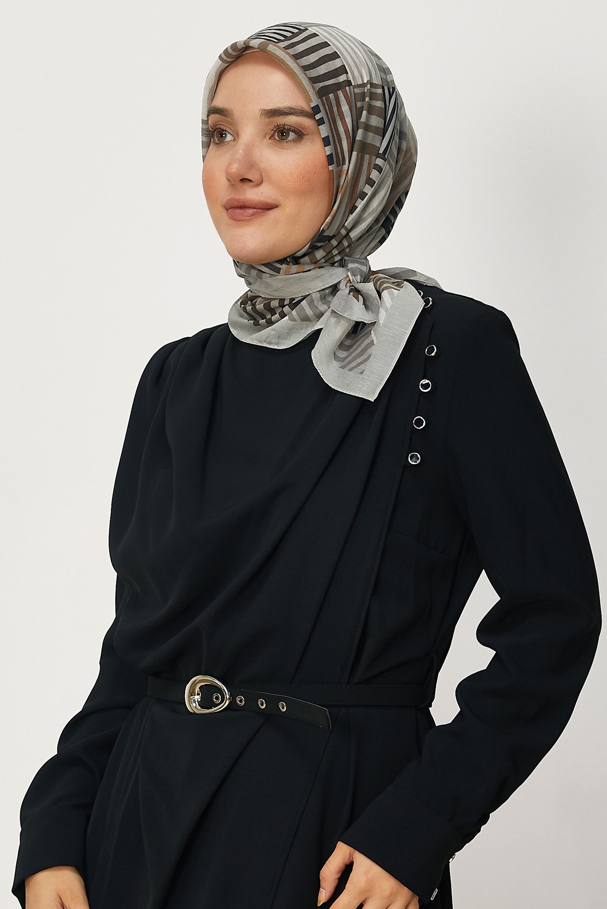 Hijab clothing BEIGE ALVINA PATTERNED ALLURE SCARF 8663