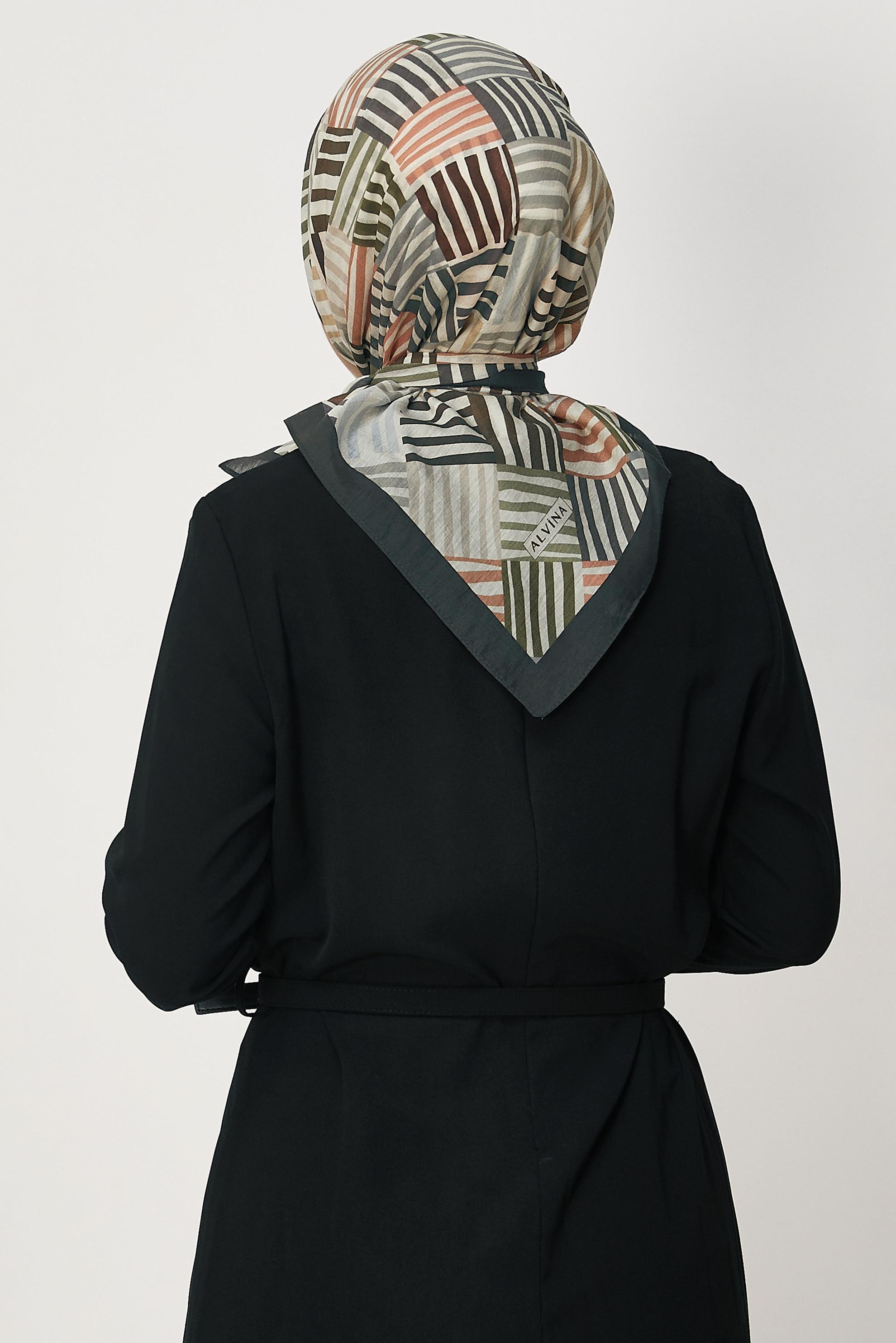 Hijab clothing KHAKI ALVINA PATTERNED ALLURE SCARF 8663