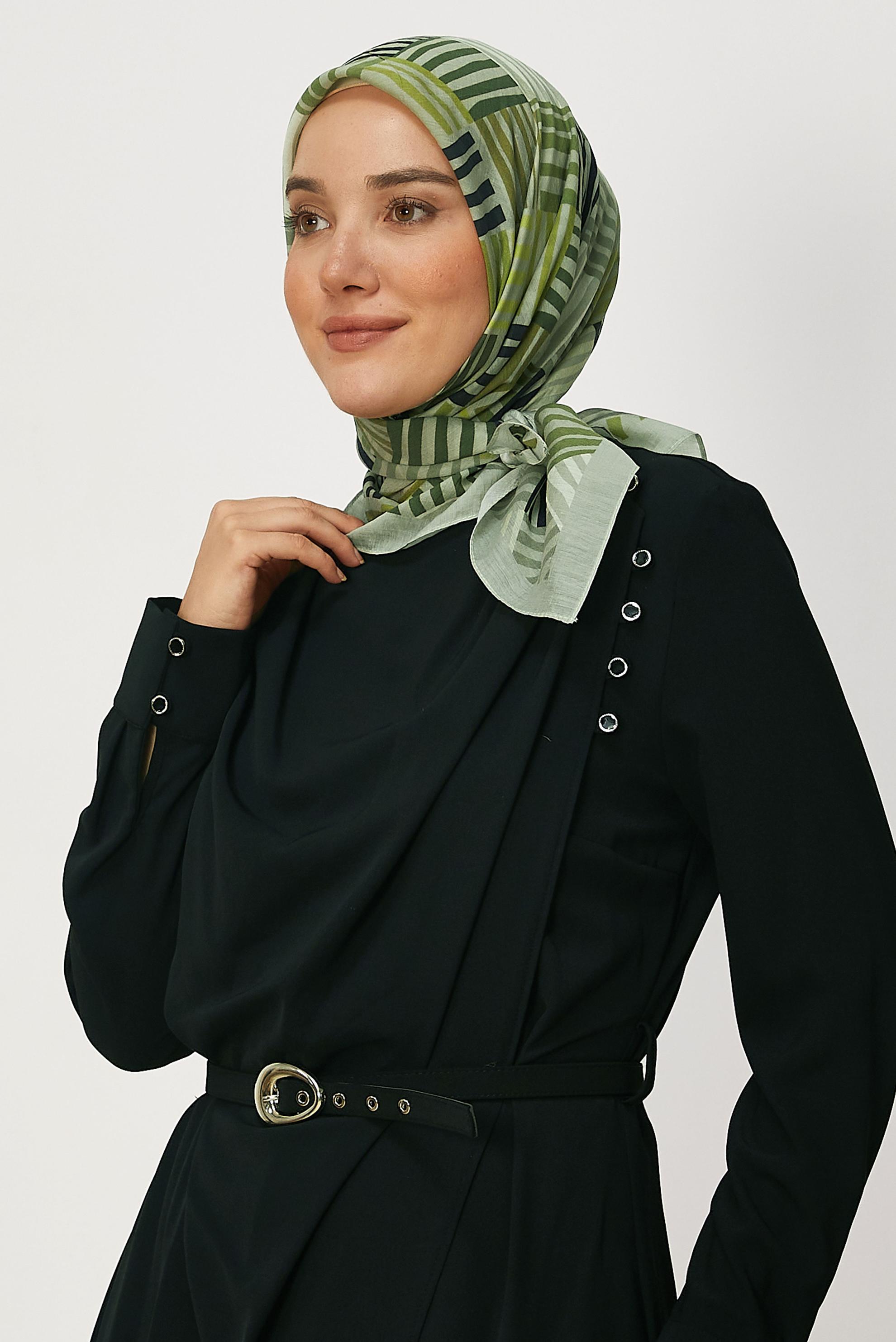 Hijab clothing BROWN ALVINA PATTERNED ALLURE SCARF 8663