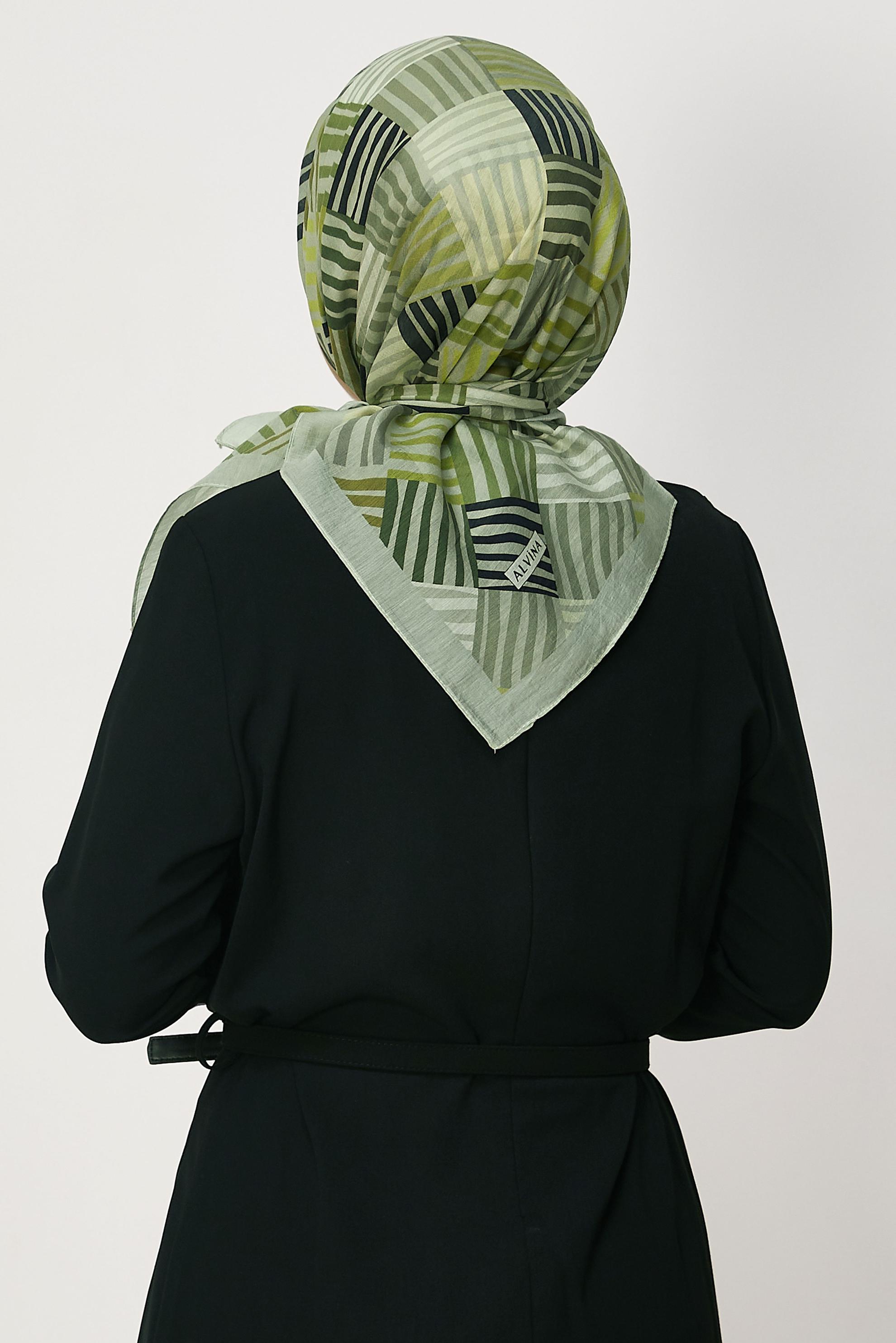 Hijab clothing BROWN ALVINA PATTERNED ALLURE SCARF 8663