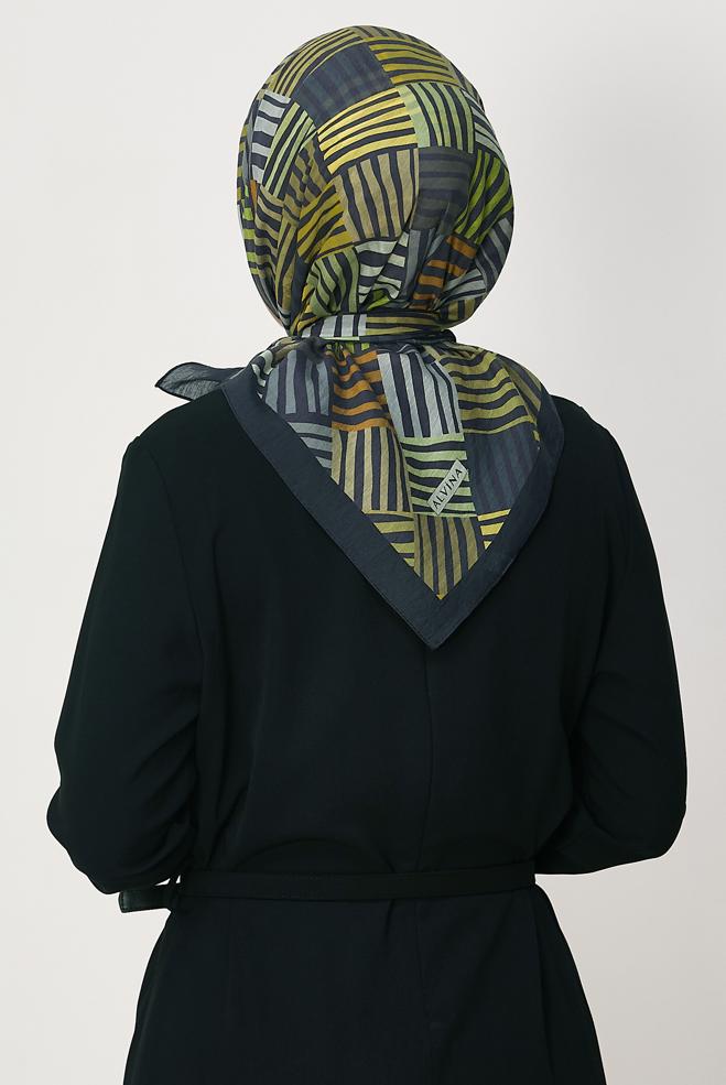 Hijab clothing BROWN ALVINA PATTERNED ALLURE SCARF 8663 - ALVİNA