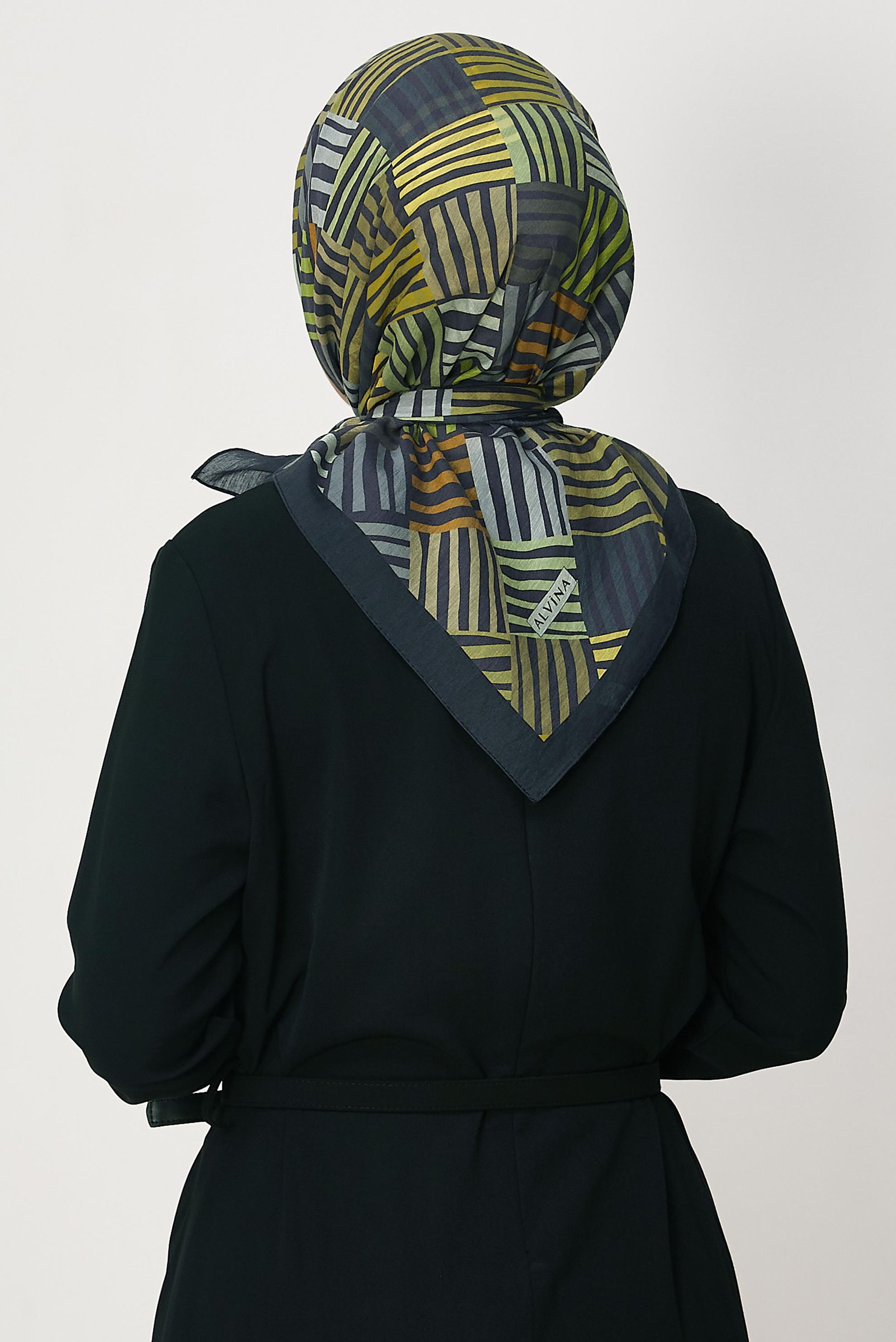 Hijab clothing BROWN ALVINA PATTERNED ALLURE SCARF 8663