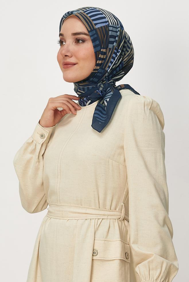 Hijab clothing PURPLE ALVINA PATTERNED ALLURE SCARF 8663 - ALVİNA