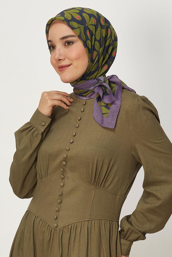 Vêtements hijab POURPRE ÉCHARPE ALVINA À MOTIFS 8664 - ALVİNA