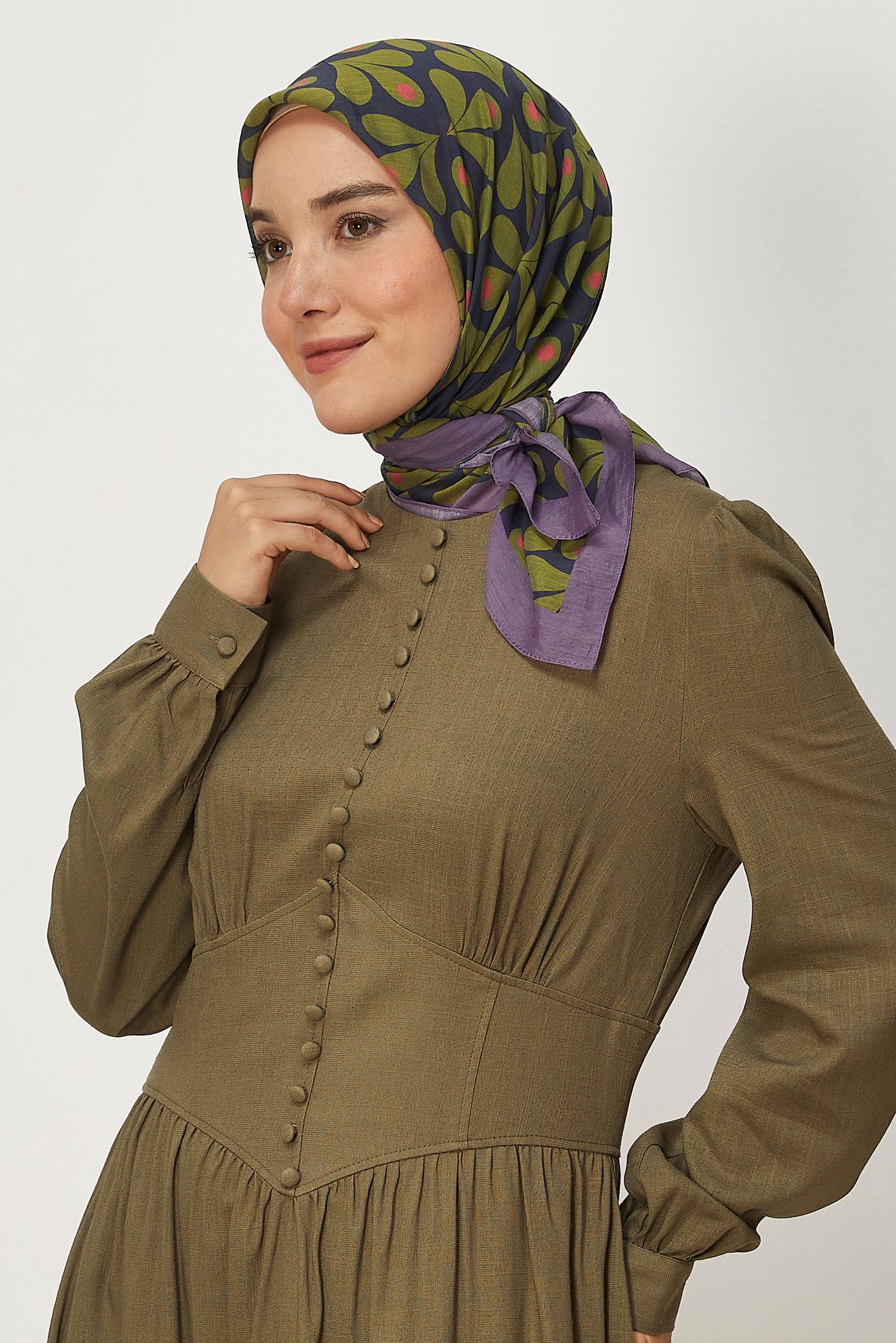 Vêtements hijab POURPRE ÉCHARPE ALVINA À MOTIFS 8664