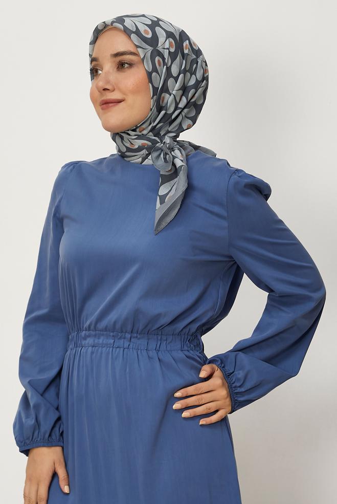 Vêtements hijab ARGENT ÉCHARPE ALVINA À MOTIFS 8664 - ALVİNA