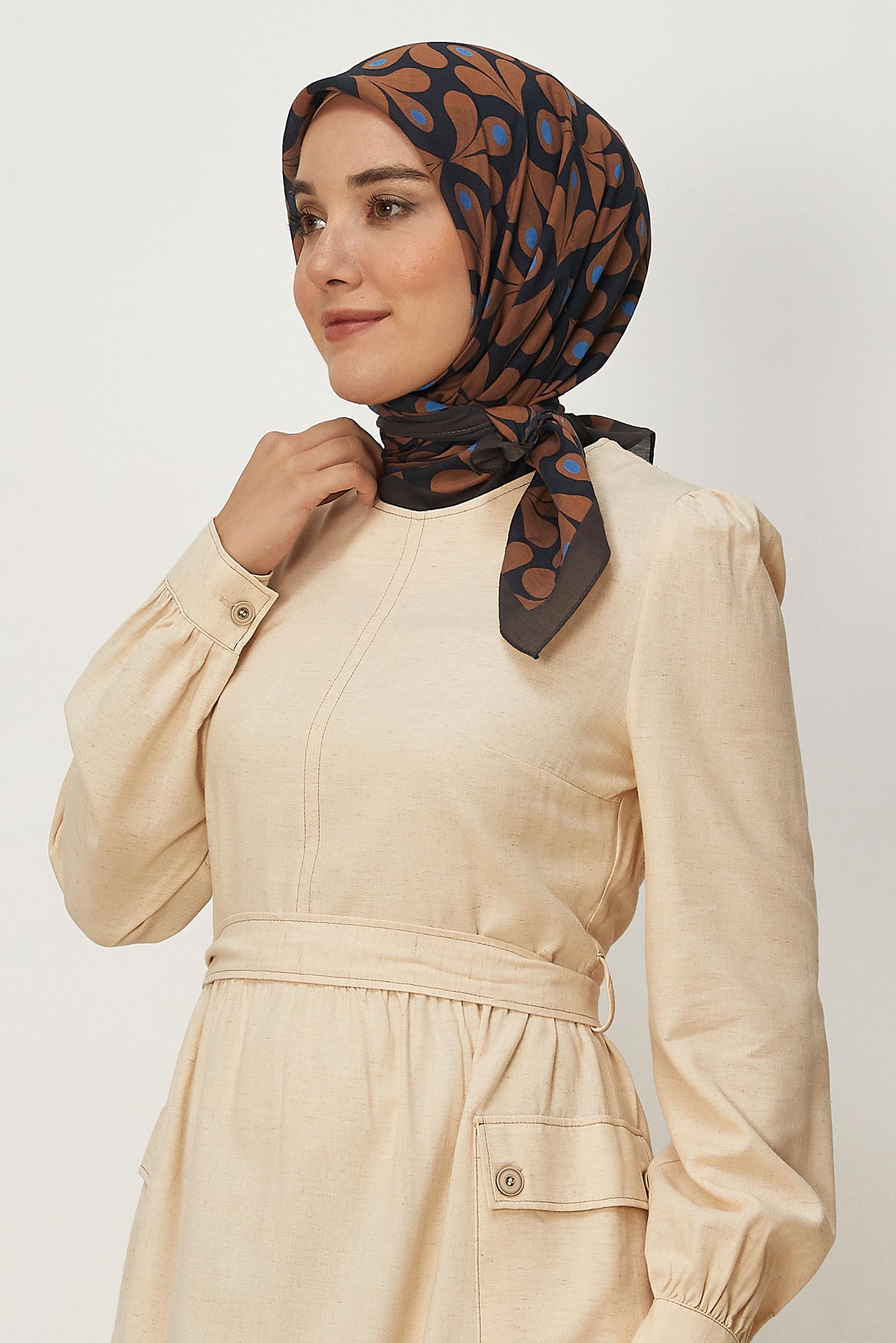Vêtements hijab BRUN ÉCHARPE ALVINA À MOTIFS 8664