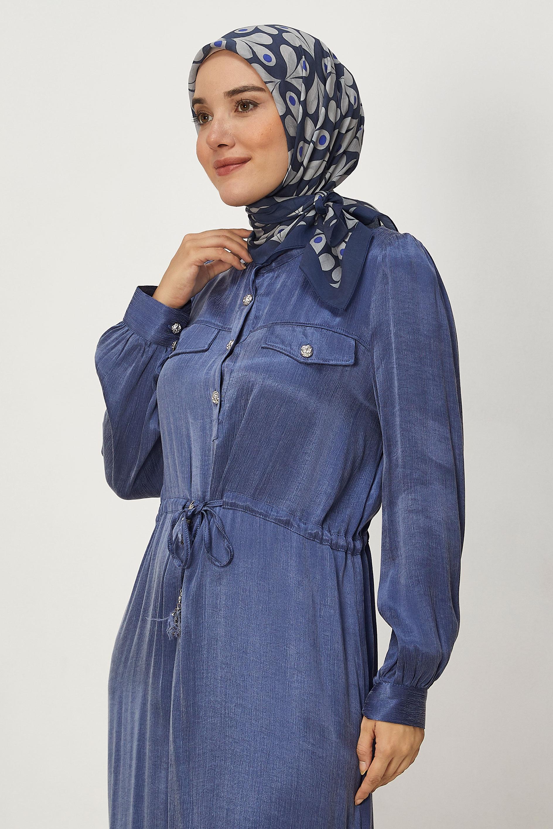 Vêtements hijab BLEU MARINE ÉCHARPE ALVINA À MOTIFS 8664