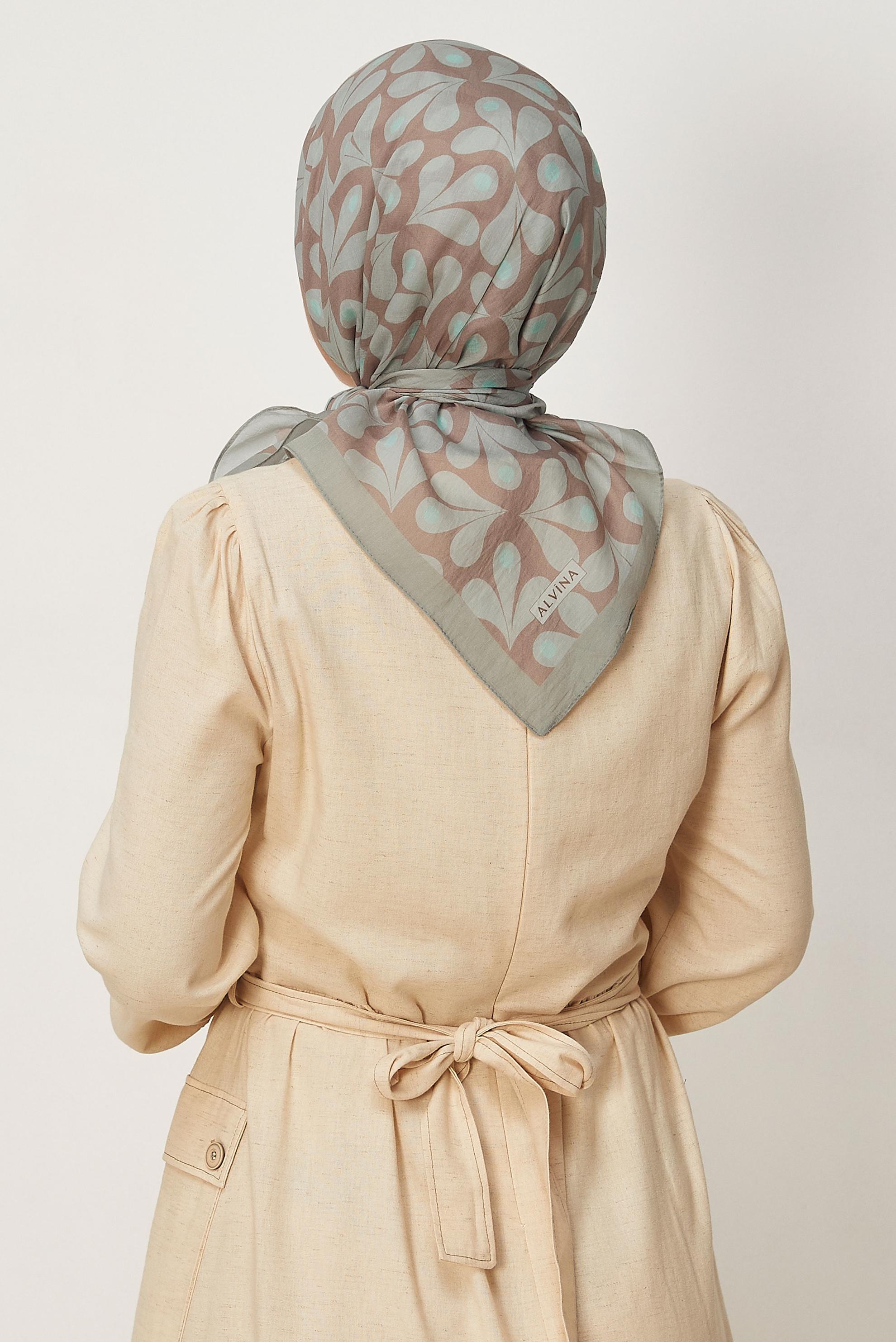 Vêtements hijab VERT ÉCHARPE ALVINA À MOTIFS 8664