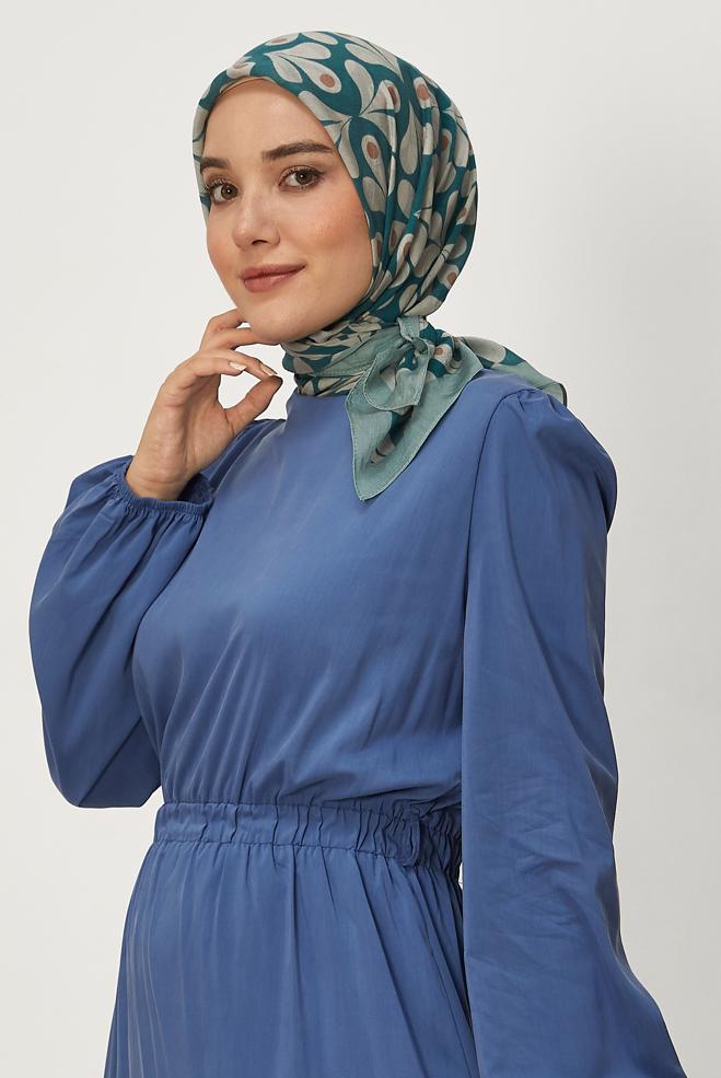 Vêtements hijab BRUN ÉCHARPE ALVINA À MOTIFS 8664 - ALVİNA
