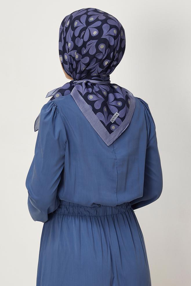Vêtements hijab POURPRE ÉCHARPE ALVINA À MOTIFS 8664 - ALVİNA
