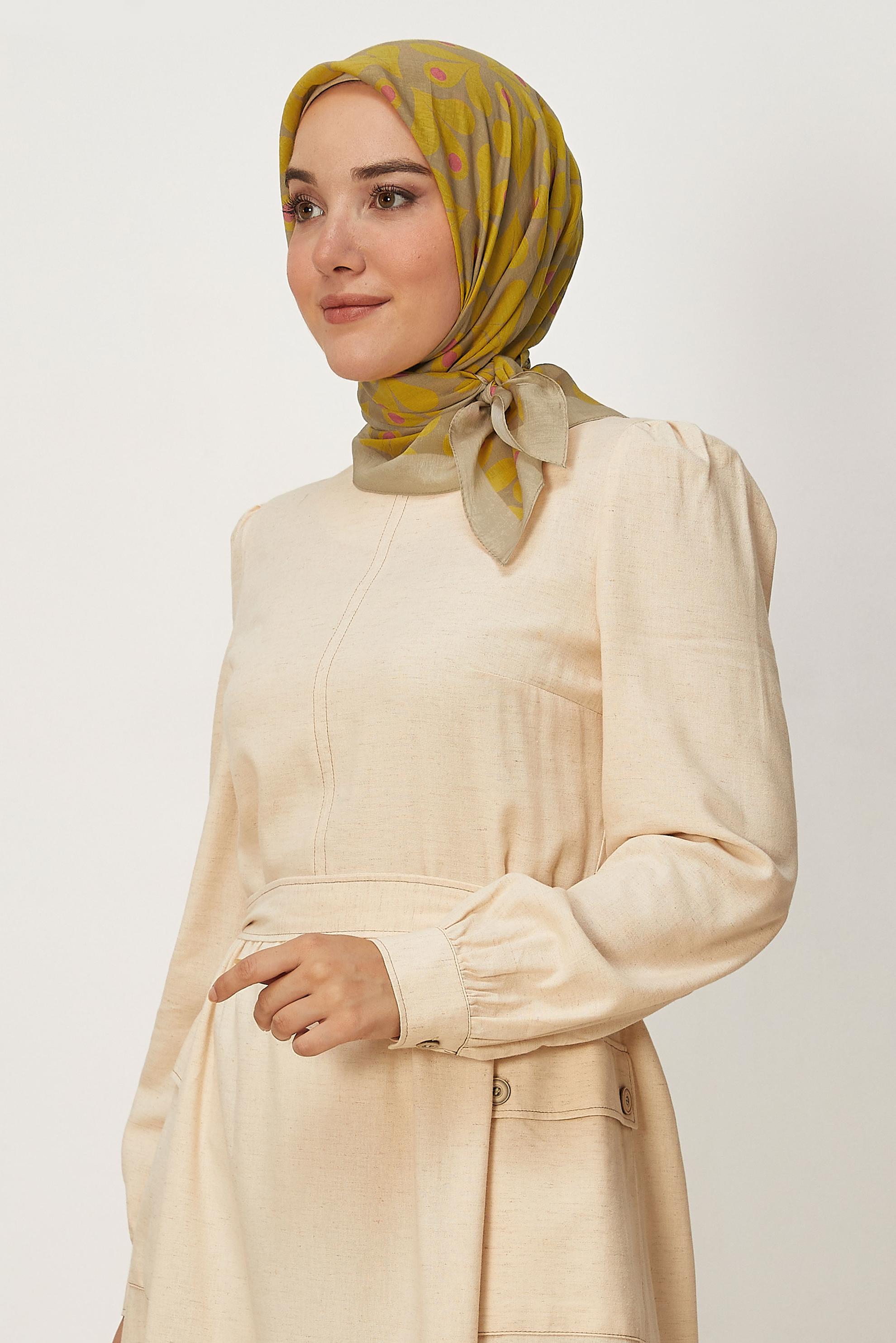 Vêtements hijab BRUN ÉCHARPE ALVINA À MOTIFS 8664