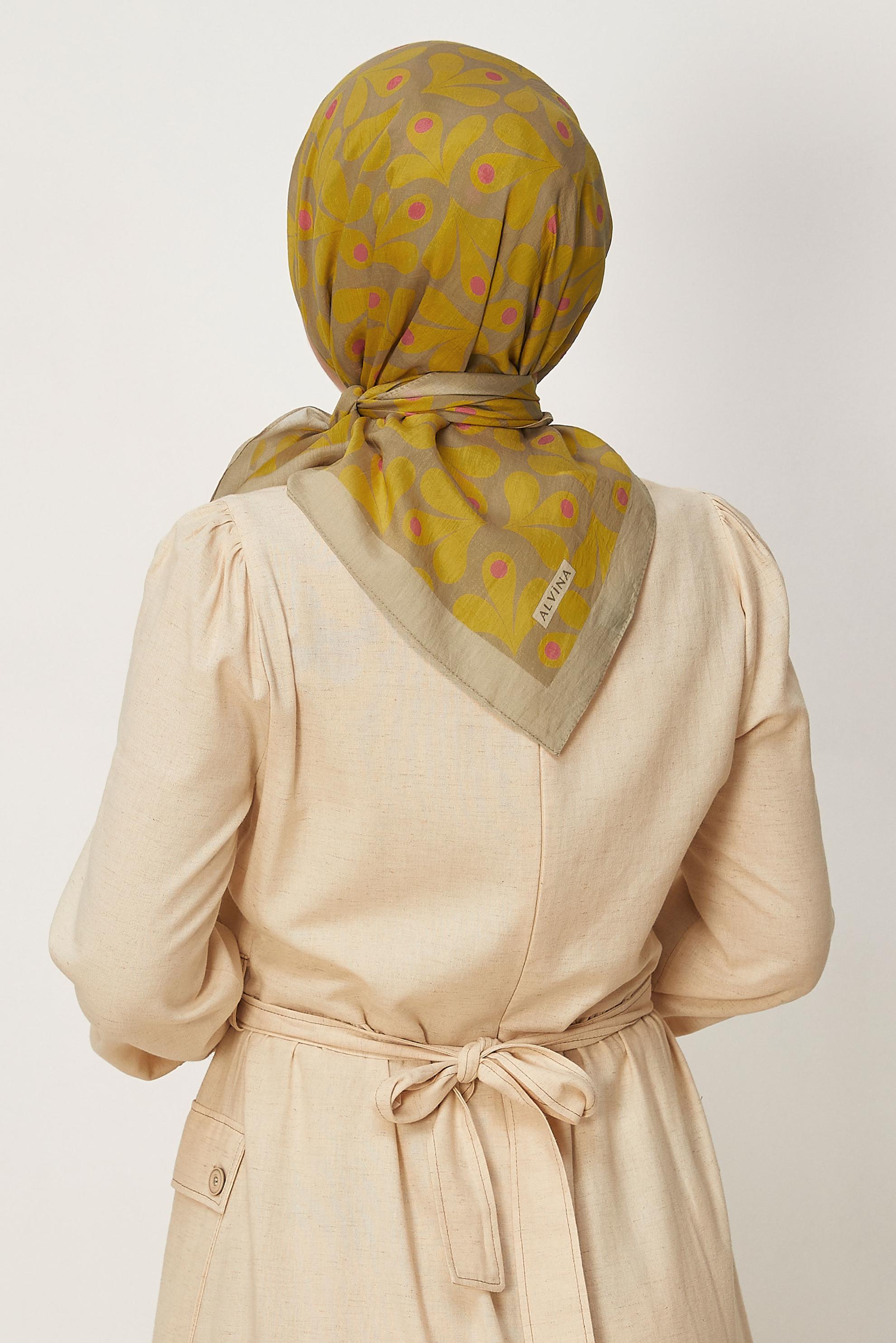 Vêtements hijab BRUN ÉCHARPE ALVINA À MOTIFS 8664