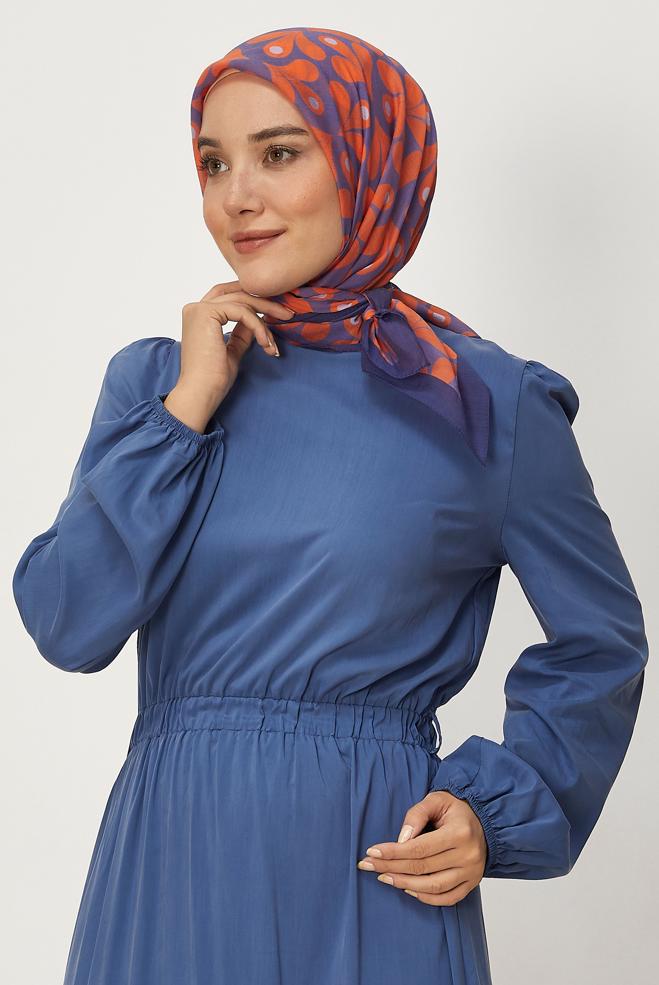 Vêtements hijab POURPRE ÉCHARPE ALVINA À MOTIFS 8664 - ALVİNA