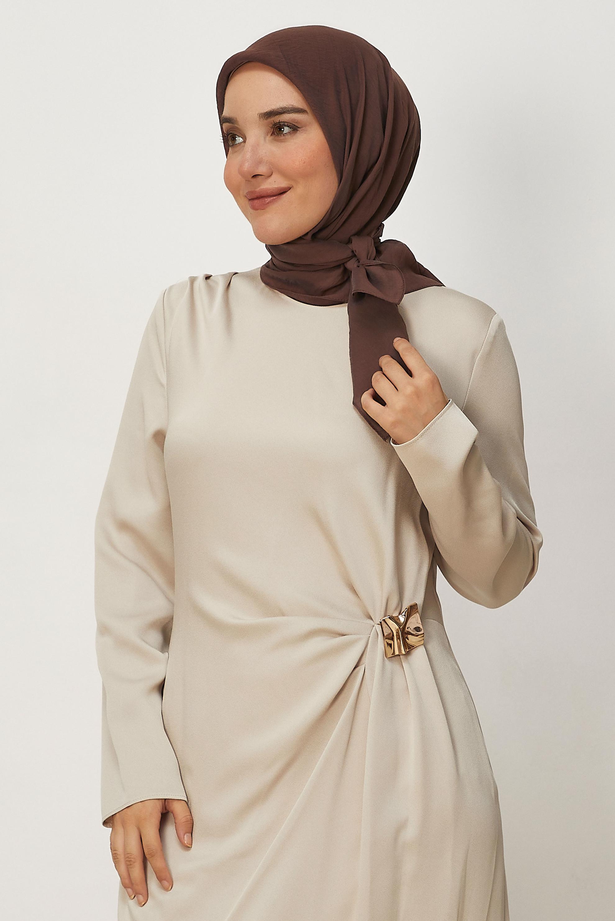 Hijab clothing BROWN ALVINA ALLURE SCARF 8669