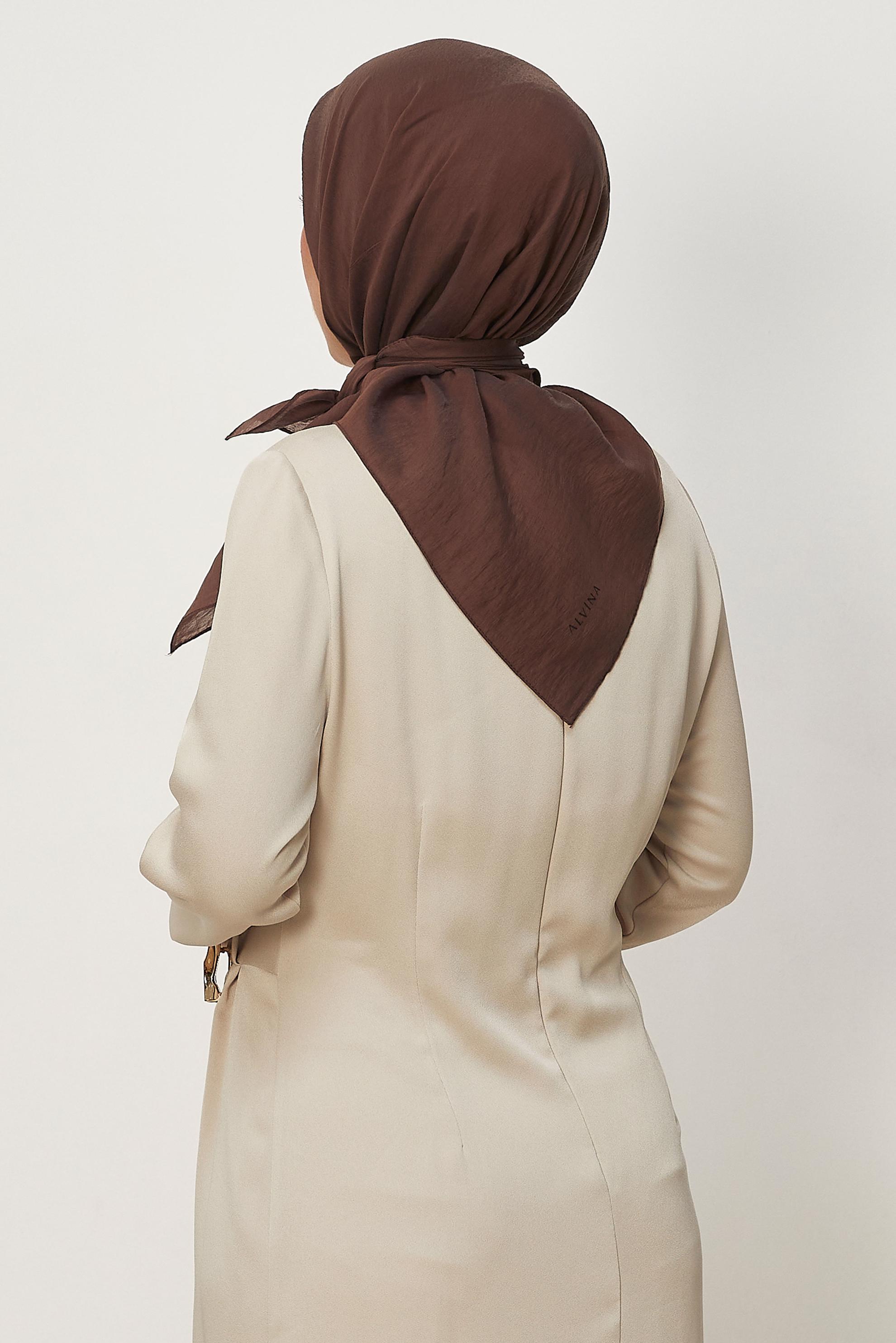 Hijab clothing BROWN ALVINA ALLURE SCARF 8669