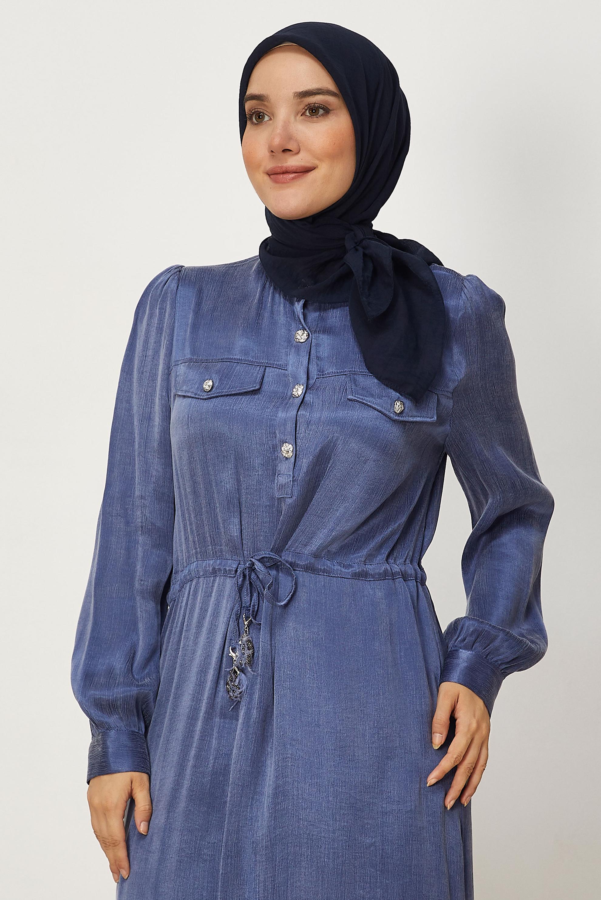 Hijab clothing NAVY BLUE ALVINA ALLURE SCARF 8669