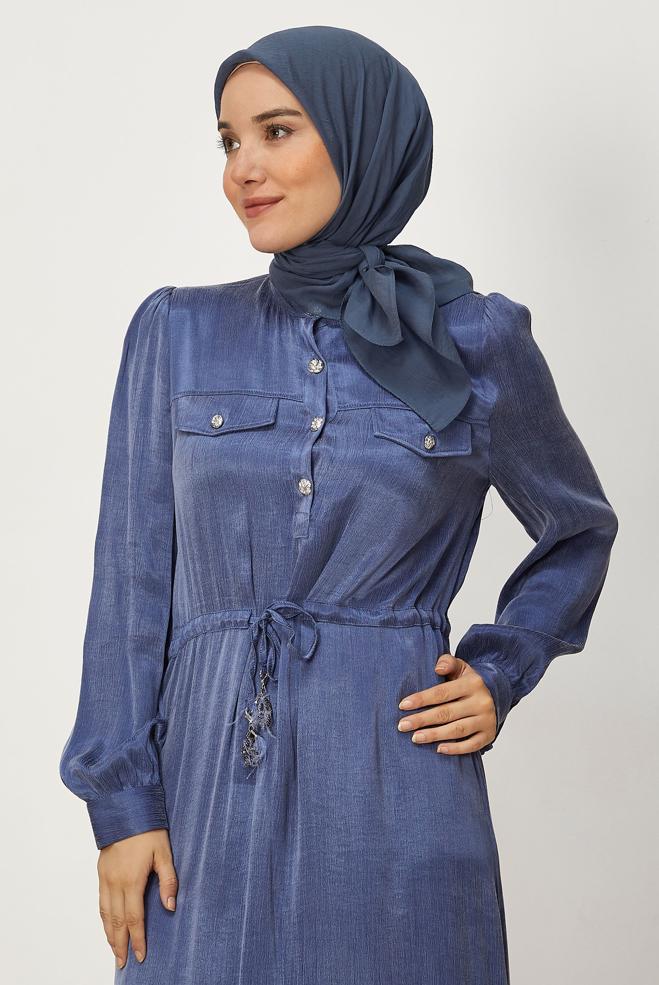 Hijab clothing NAVY BLUE ALVINA ALLURE SCARF 8669 - ALVİNA