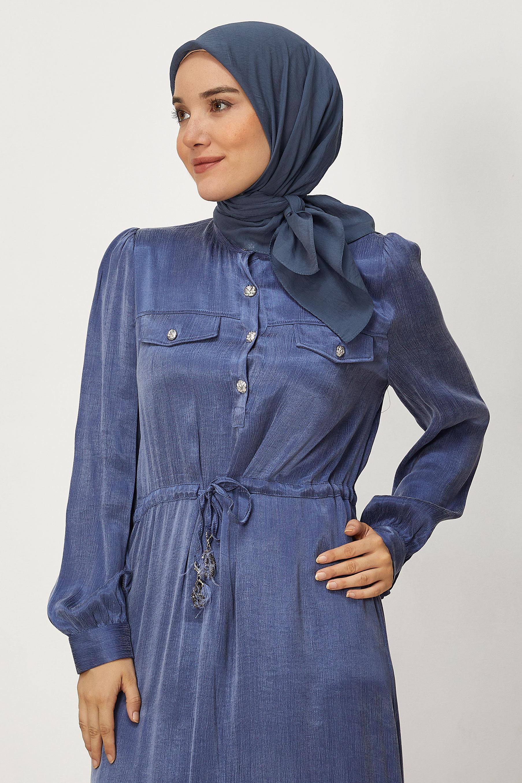 Hijab clothing NAVY BLUE ALVINA ALLURE SCARF 8669