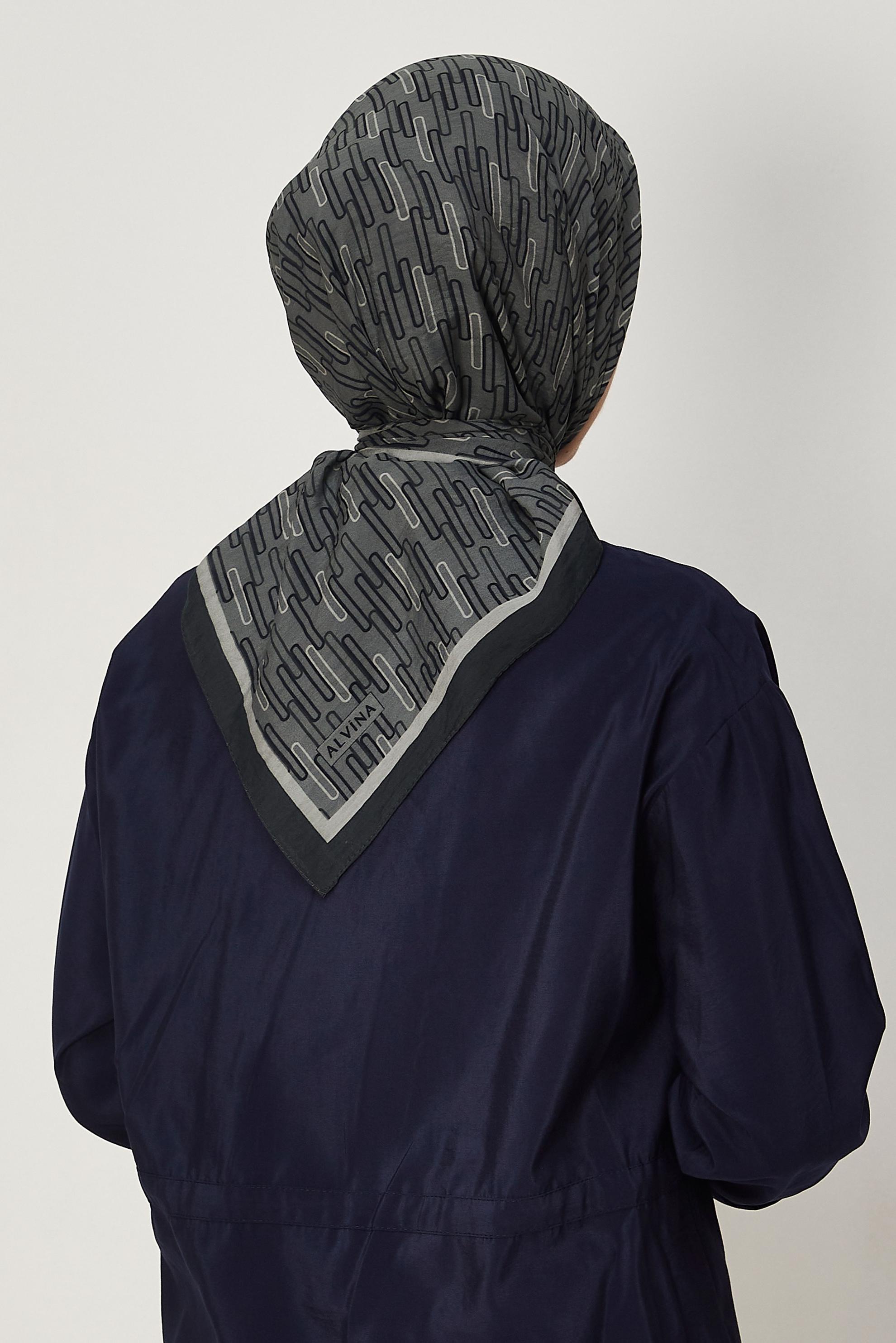 Hijab clothing BROWN ALVINA PATTERNED MODAL SCARF 8672