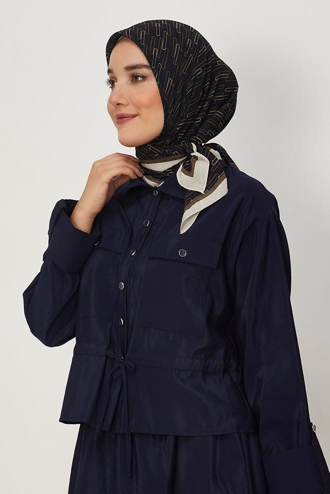 Hijab clothing BROWN ALVINA PATTERNED MODAL SCARF 8672 - ALVİNA