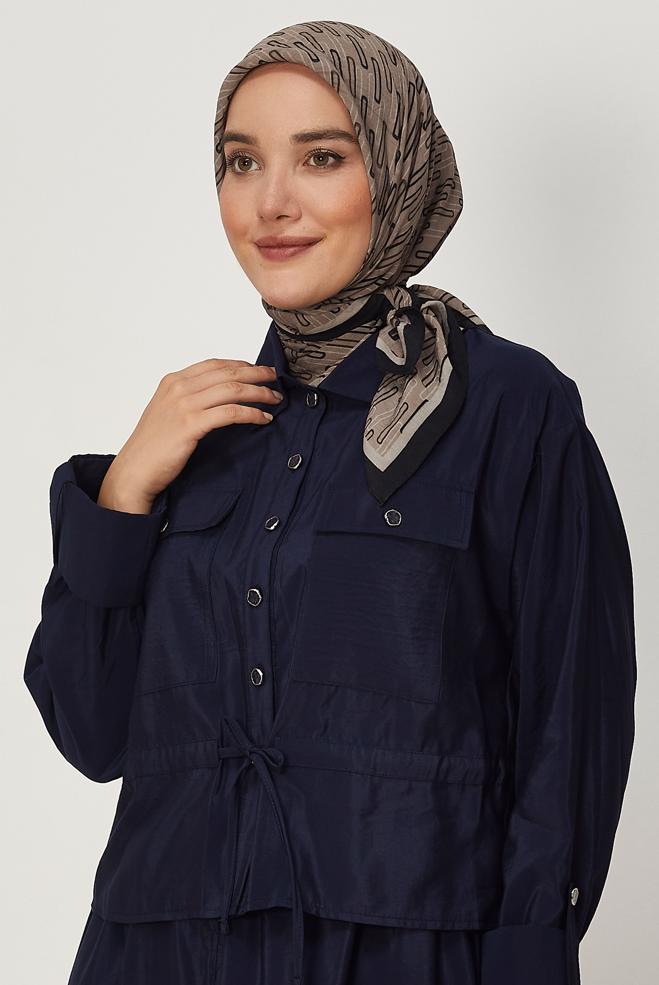 Hijab clothing BROWN ALVINA PATTERNED MODAL SCARF 8672 - ALVİNA
