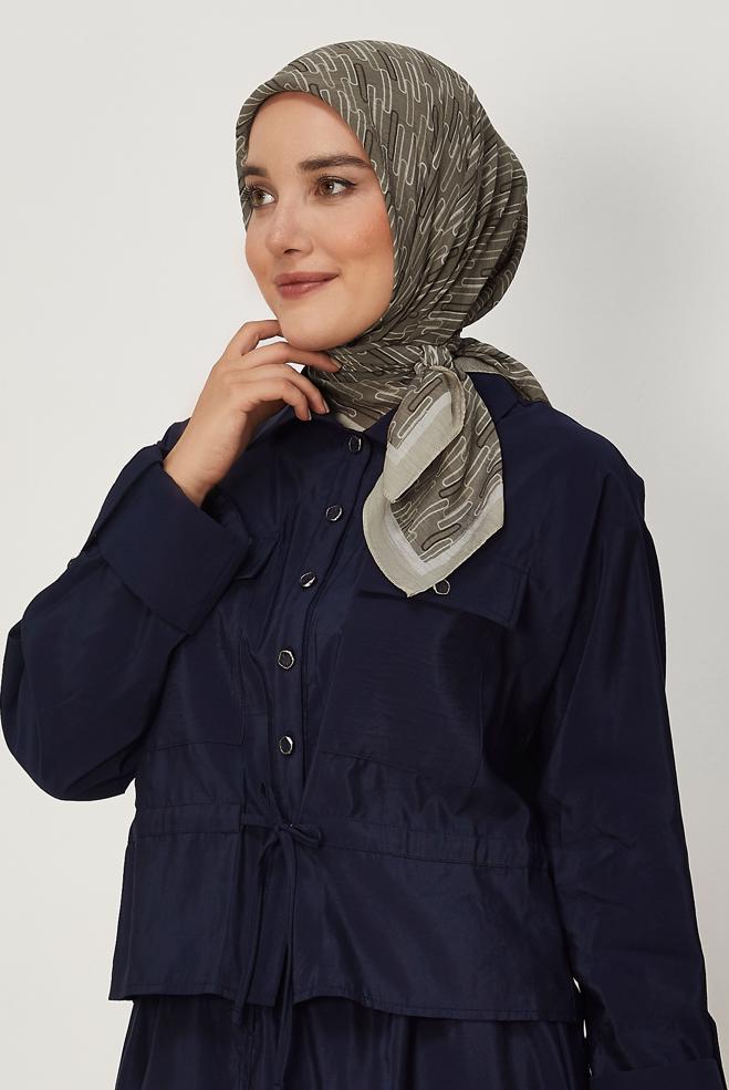 Hijab clothing MINK ALVINA PATTERNED MODAL SCARF 8672 - ALVİNA
