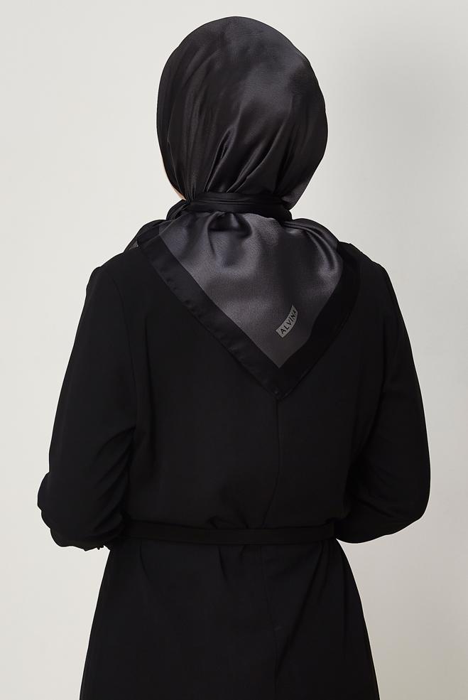Vêtements hijab NOIR ALVINA ÉCHARPE 8673 - ALVİNA