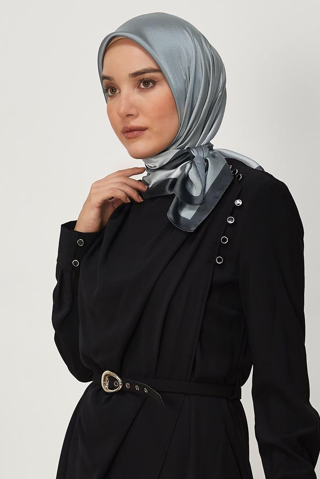 Vêtements hijab GRIS ALVINA ÉCHARPE 8673 - ALVİNA