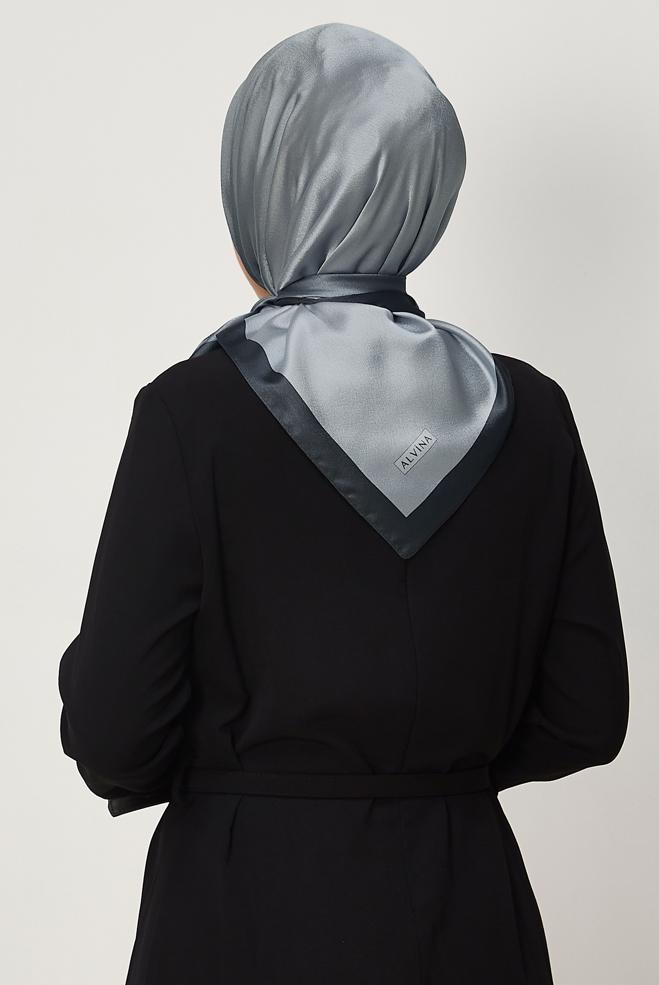 Vêtements hijab GRIS ALVINA ÉCHARPE 8673 - ALVİNA