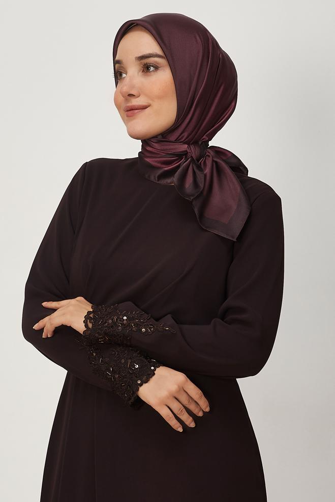 Vêtements hijab BRUN ALVINA ÉCHARPE 8673 - ALVİNA