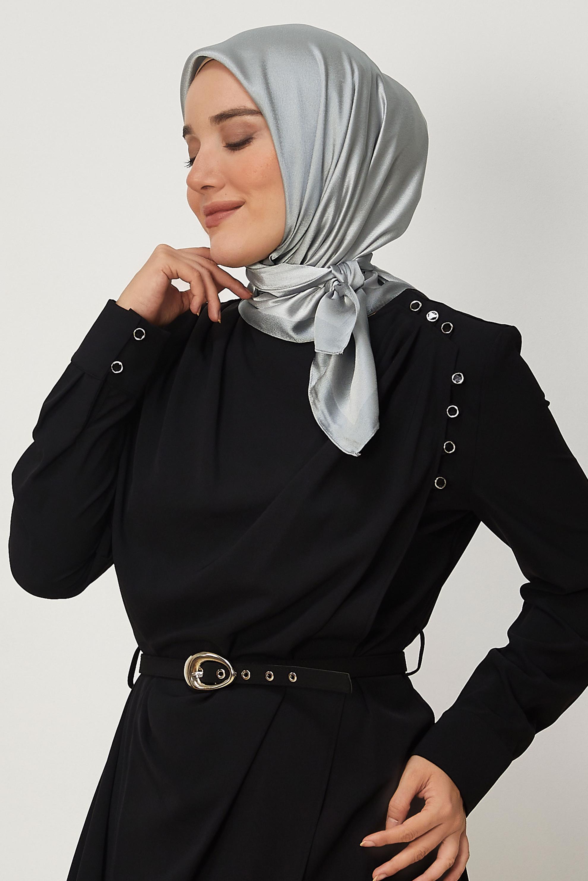 Vêtements hijab ARGENT ALVINA ÉCHARPE 8673