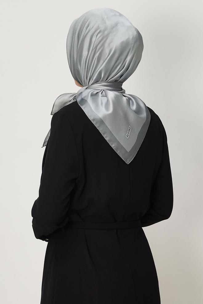 Vêtements hijab ARGENT ALVINA ÉCHARPE 8673 - ALVİNA