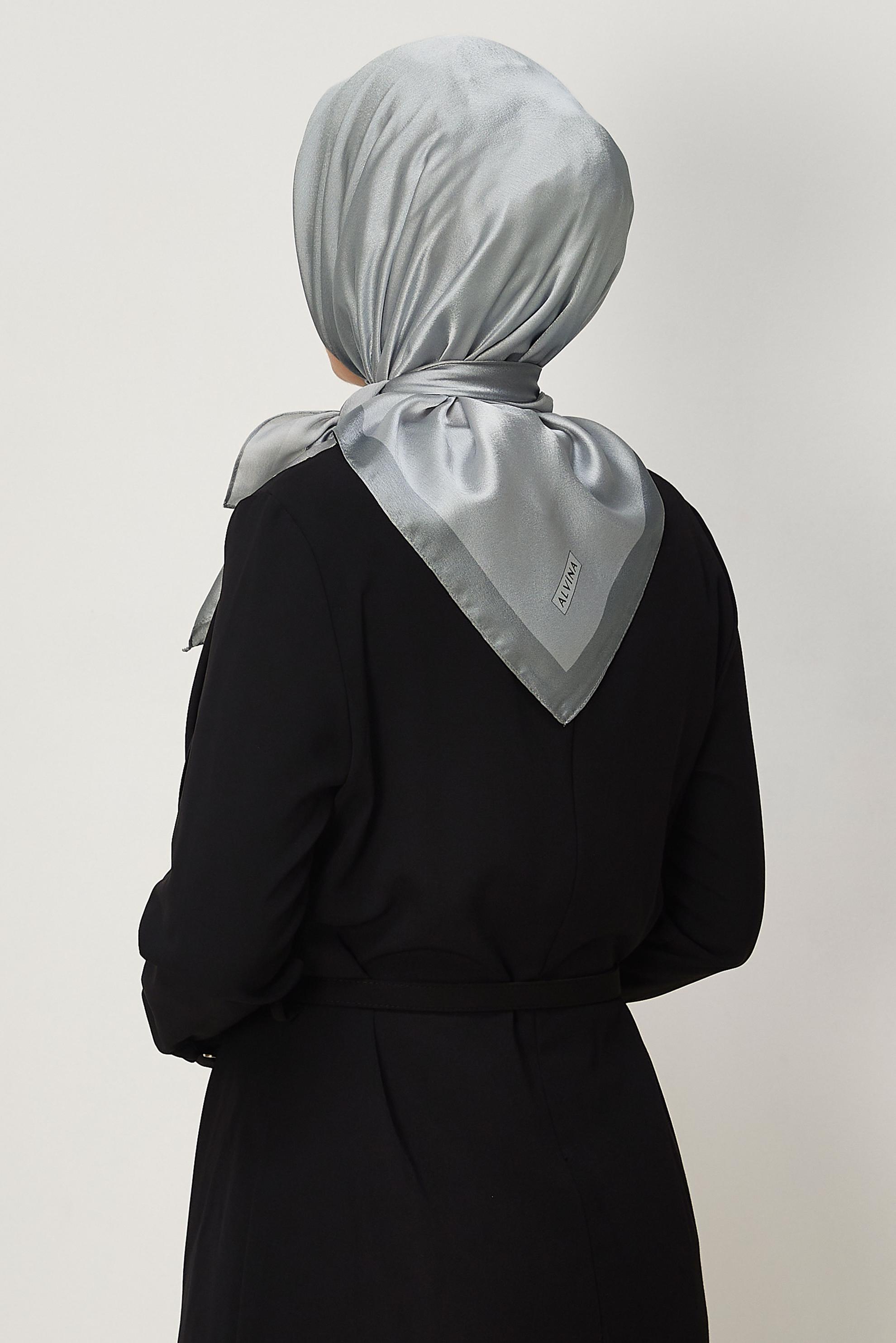 Vêtements hijab ARGENT ALVINA ÉCHARPE 8673