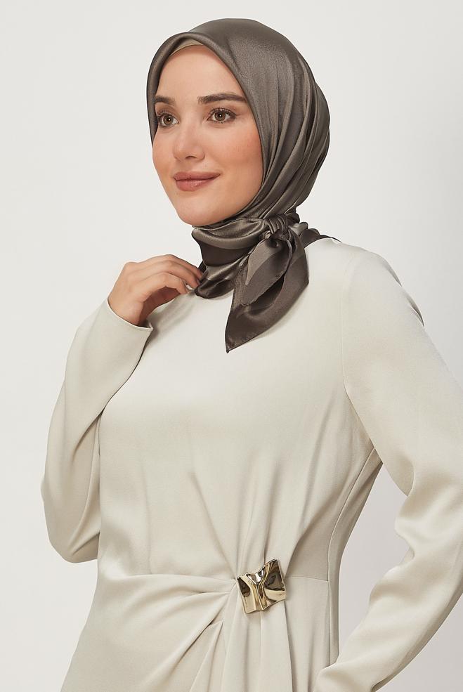 Vêtements hijab BRUN ALVINA ÉCHARPE 8673 - ALVİNA