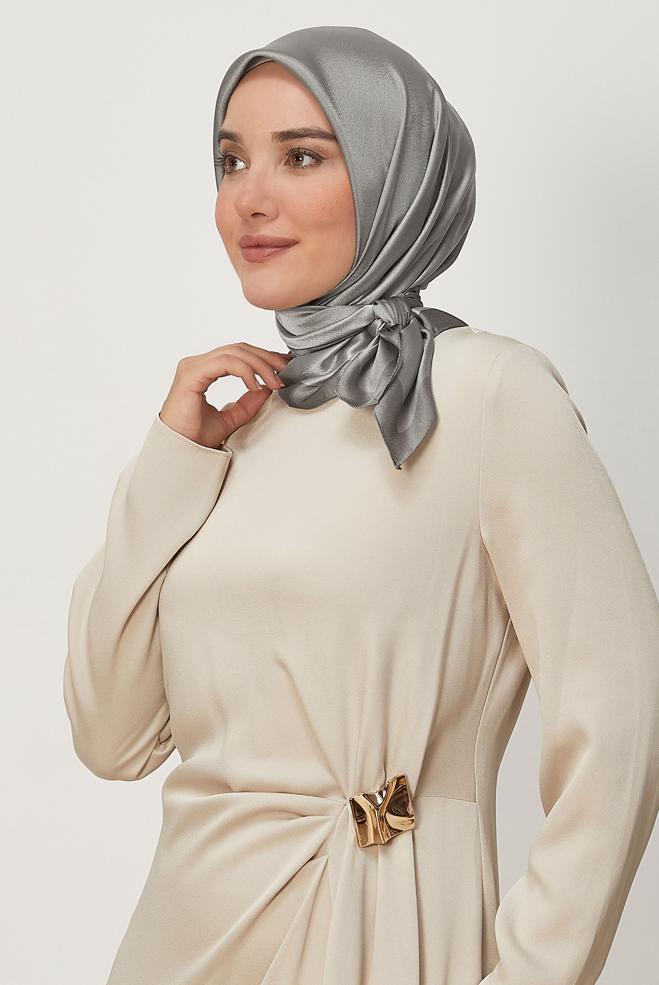Vêtements hijab GRIS ALVINA ÉCHARPE 8673 - ALVİNA