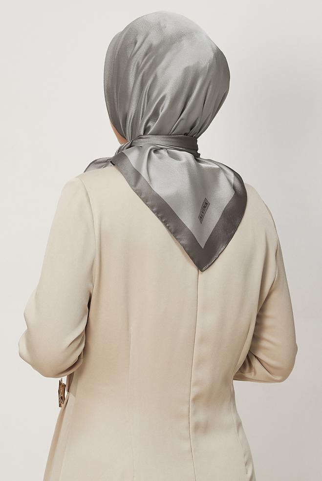 Vêtements hijab GRIS ALVINA ÉCHARPE 8673 - ALVİNA