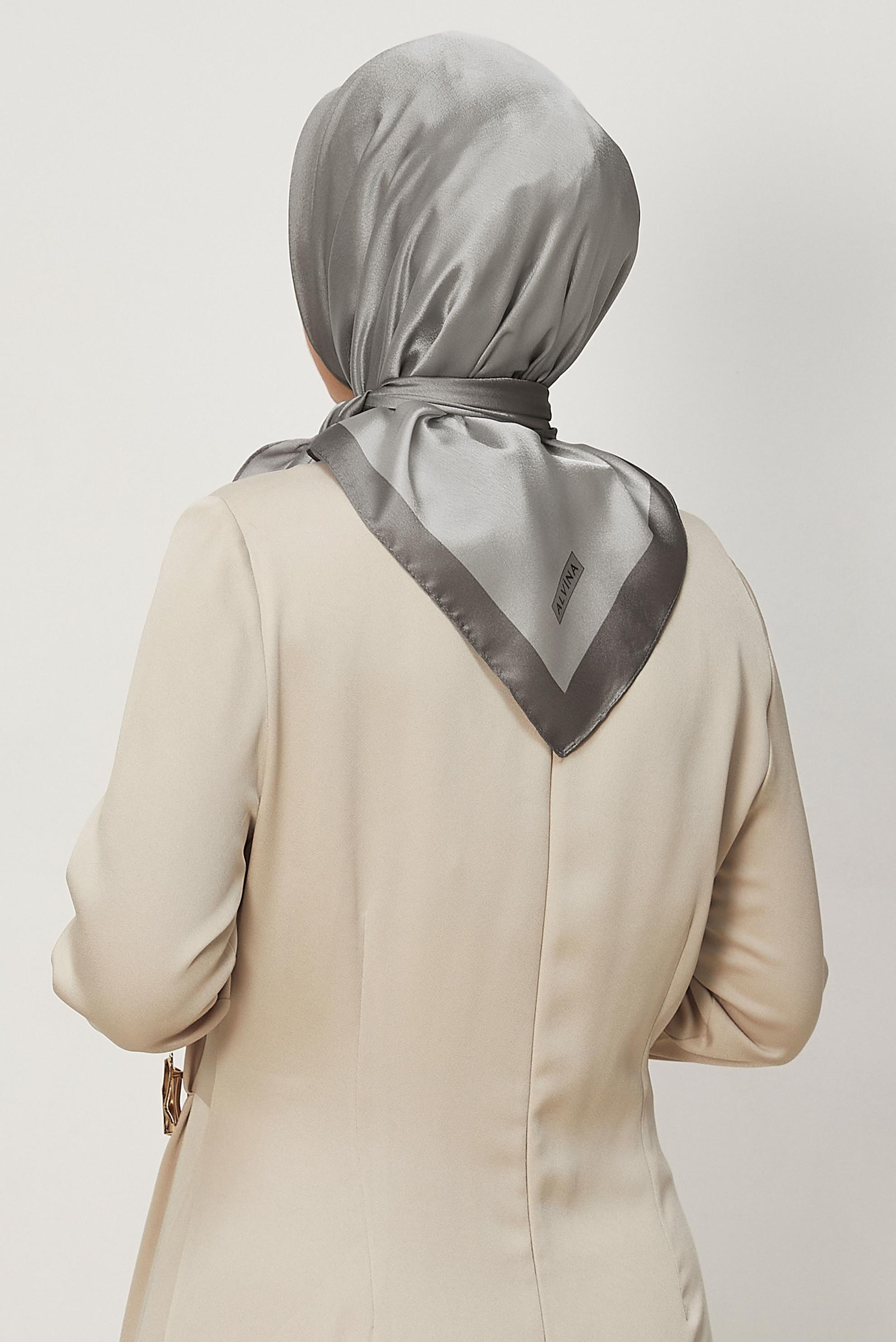 Vêtements hijab GRIS ALVINA ÉCHARPE 8673