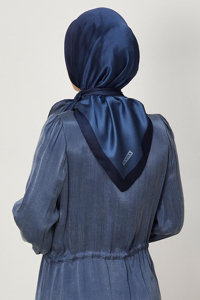 Vêtements hijab BLEU MARINE ALVINA ÉCHARPE 8673 - ALVİNA