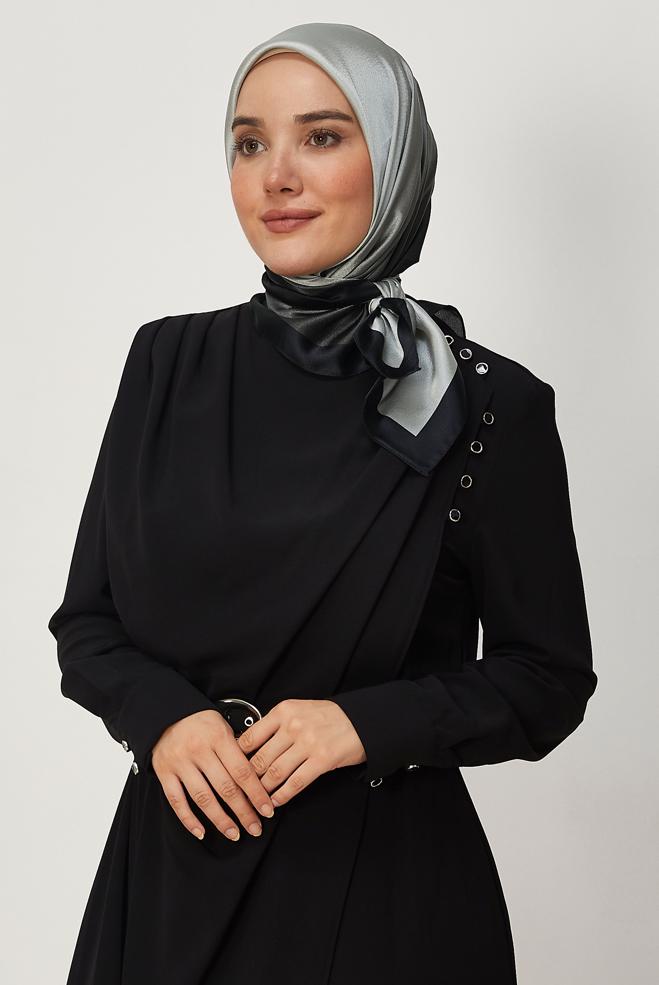 Vêtements hijab GRIS ALVINA ÉCHARPE 8673 - ALVİNA