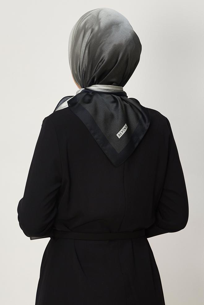 Vêtements hijab GRIS ALVINA ÉCHARPE 8673 - ALVİNA